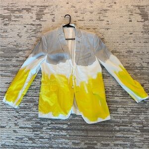 Salvatore Ferragamo Gray and Yellow Blazer